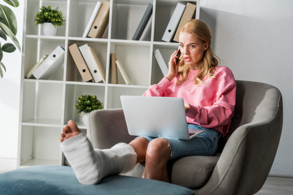 worker get injured in office and is secured by worker compensation insurance
